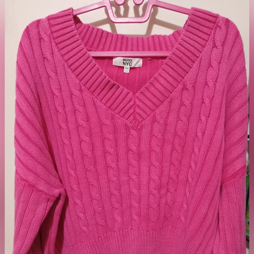 Madden Nyc  Knit Sweater woman 3x Color pink